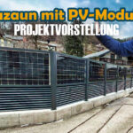 Aluzaun mit PV Modulen